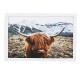 1 Piece Canvas Print Painting Highland Cow Poster Wall Decorative Printing Art Pictures Frameless Wall Hanging Decorations for Home Office