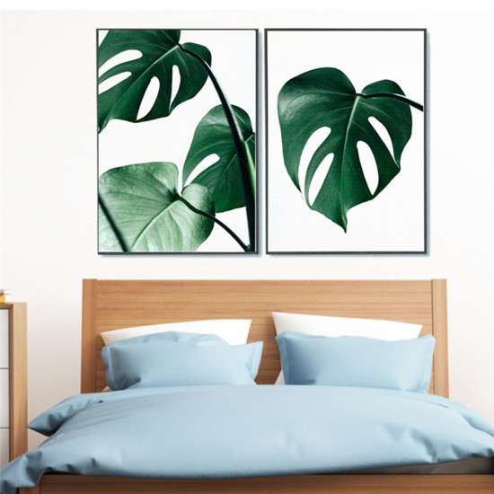 1 Piece Canvas Print Painting Nordic Green Plant Leaf Canvas Art Poster Print Wall Picture Home Decor No Frame
