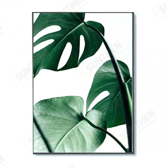 1 Piece Canvas Print Painting Nordic Green Plant Leaf Canvas Art Poster Print Wall Picture Home Decor No Frame