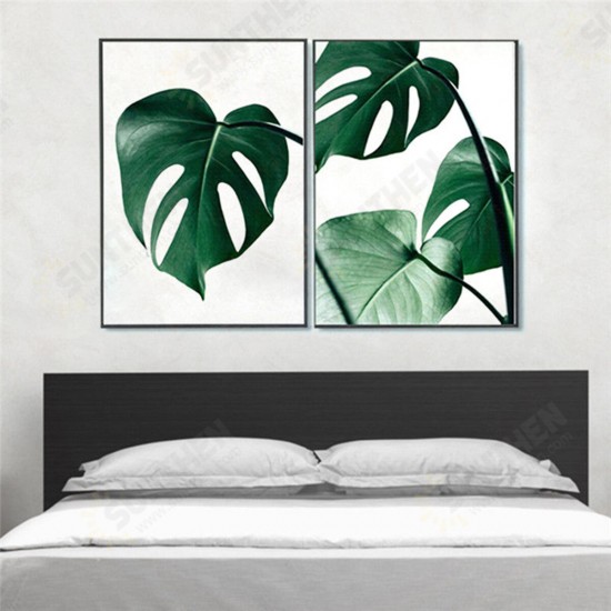 1 Piece Canvas Print Painting Nordic Green Plant Leaf Canvas Art Poster Print Wall Picture Home Decor No Frame