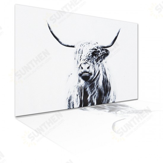 1 Piece Highland Cattle Canvas Painting Wall Decorative Print Art Pictures Frameless Wall Hanging Decorations for Home Office