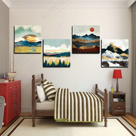 1 Piece Landscape Canvas Painting Sunset Wall Decorative Art Print Picture Frameless Wall Hanging Home Office Decoration