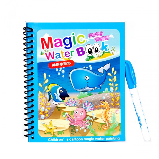 1 Set Magic Water Coloring Book Doodle Water Color Pen Painting Drawing Board Toys Water Drawing Book Birthday Gifts for Kids
