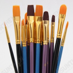 10 Pcs Mixed Head Painting Brush Nylon Brush Combination Set Oil Watercolor Painting Profession Art Supplies 10 Pcs Mixed Head Painting Brush Nylon Brush Combination Set Oil Watercolor Painting Profession Art Supplies