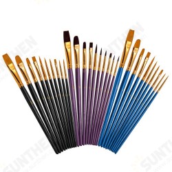 10 Pcs Mixed Head Painting Brush Nylon Brush Combination Set Oil Watercolor Painting Profession Art Supplies 10 Pcs Mixed Head Painting Brush Nylon Brush Combination Set Oil Watercolor Painting Profession Art Supplies