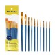 10 Pcs Mixed Head Painting Brush Nylon Brush Combination Set Oil Watercolor Painting Profession Art Supplies