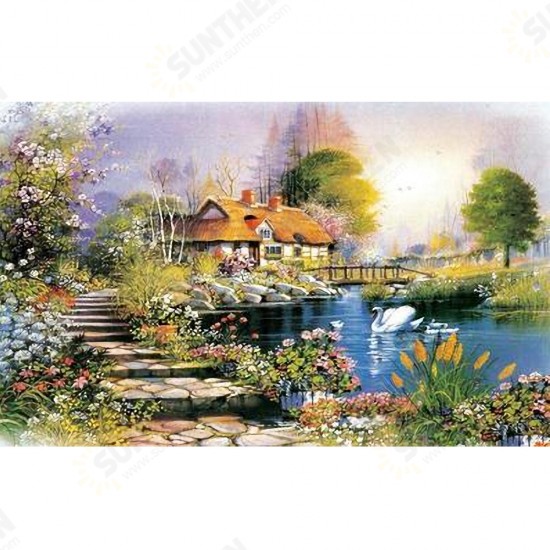 1000-Piece Oil Painting Landscape Cartoon Animation House Puzzle For Adult Intelligence without Glue