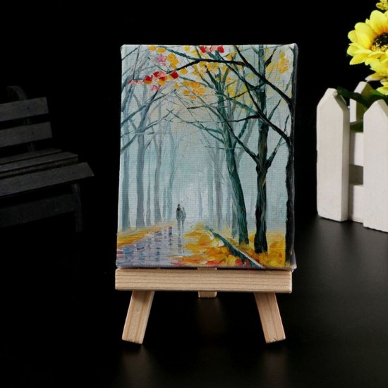 10PCS Different Sizes Mini Stretched Artists Canvas Small Stretched Art Board Acrylic Oil Paint Wood Cotton Easel Frame Display Holder