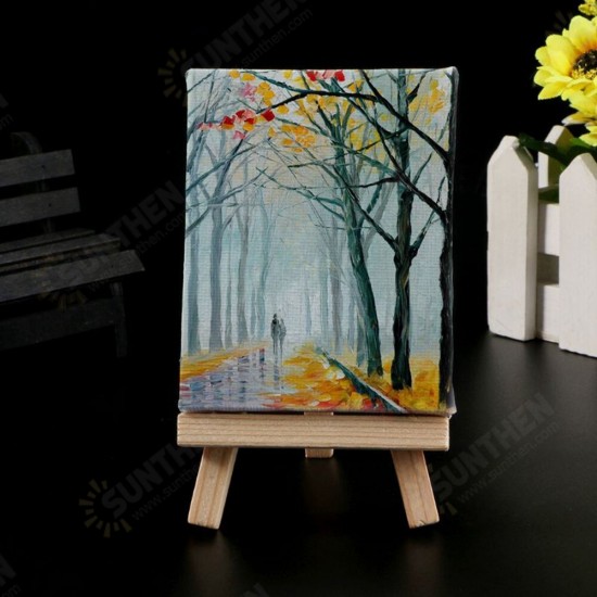 10PCS Different Sizes Mini Stretched Artists Canvas Small Stretched Art Board Acrylic Oil Paint Wood Cotton Easel Frame Display Holder