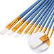 10Pcs Painting Brush White Nylon Hair Drawing Brush Watercolor Oil Painting Brush Set Hook Line Pen