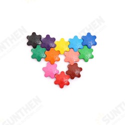 12 Colors Snowflake Shape Crayon Children Drawing Crayon Non-Toxic Art Supplies Gifts 12 Colors Snowflake Shape Crayon Children Drawing Crayon Non-Toxic Art Supplies Gifts