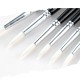 12 Pcs/Lot Paint Brush Different Size Black Short Rod White Nylon Hair Oil Painting Brushes Watercolor Acrylic Art Drawing Brush Tools