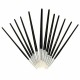 12 Pcs/Lot Paint Brush Different Size Black Short Rod White Nylon Hair Oil Painting Brushes Watercolor Acrylic Art Drawing Brush Tools