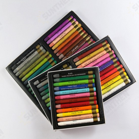 12/24/36 Color Water Soluble Crayons Colorful Sticks Children Coloring Painting Sticks Stationery Painting Supplies