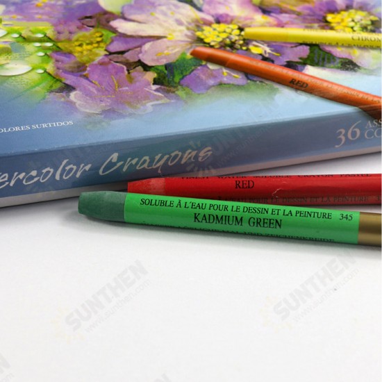 12/24/36 Color Water Soluble Crayons Colorful Sticks Children Coloring Painting Sticks Stationery Painting Supplies