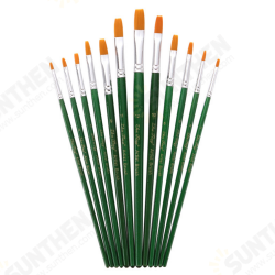 12Pcs Painting Brush Nylon Hair Green Wood Penholder Oil Painting Hook Line Pen for Acrylic Painting Supplies 12Pcs Painting Brush Nylon Hair Green Wood Penholder Oil Painting Hook Line Pen for Acrylic Painting Supplies
