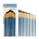 12Pcs Painting Brush Pearl Blue Drawing Brush Watercolor Acrylic Brush Set Professional Oil Painting Tools Art Supplies