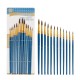 12Pcs Painting Brush Pearl Blue Drawing Brush Watercolor Acrylic Brush Set Professional Oil Painting Tools Art Supplies