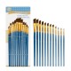 12Pcs Painting Brush Pearl Blue Drawing Brush Watercolor Acrylic Brush Set Professional Oil Painting Tools Art Supplies