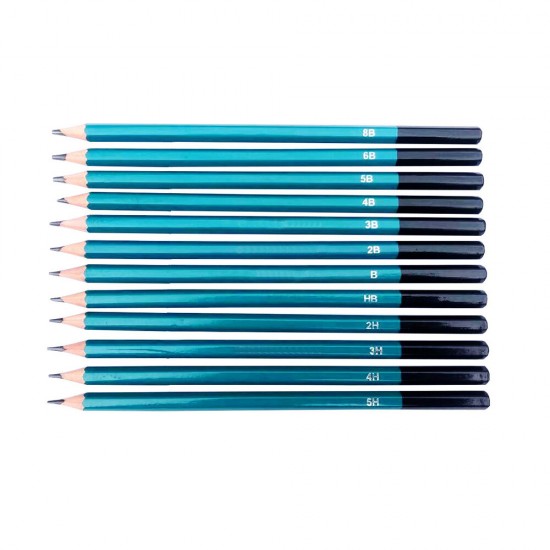 12pcs Sketching Pencil Set Professional Art Engineering Drawings Pencil Tool for Beginner Stationery School Art Supplies