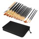 15PCS Nylon Hair Artist Paint Brushes Palette Sponge Set with Storage Case Watercolor Paint Acrylic Oil Painting Art supplies