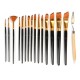 15PCS Nylon Hair Artist Paint Brushes Palette Sponge Set with Storage Case Watercolor Paint Acrylic Oil Painting Art supplies