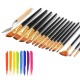 15PCS Nylon Hair Artist Paint Brushes Palette Sponge Set with Storage Case Watercolor Paint Acrylic Oil Painting Art supplies