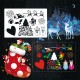 16pcs DIY Christmas Hollowed Out Template Painting Set Template Decoration Wall Painting for Adults Kids