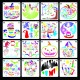 16pcs Halloween Painting Template Painting Template DIY Graffiti Accessories Hollow Template Paint Art Design