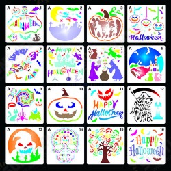 16pcs Halloween Painting Template Painting Template DIY Graffiti Accessories Hollow Template Paint Art Design 16pcs Halloween Painting Template Painting Template DIY Graffiti Accessories Hollow Template Paint Art Design