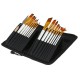 17pcs Painting Brush Set Different Size Artist Nylon Hair Wooden Handle Paint Brush DIY Watercolor Pen Drawing Art Supplies