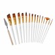 17pcs Painting Brush Set Different Size Artist Nylon Hair Wooden Handle Paint Brush DIY Watercolor Pen Drawing Art Supplies