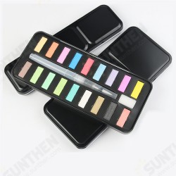 18/24 Colors Watercolor Paints Set Solid Water Color Paint For Beginner Painting Stationery School Drawing With Brush Pen 18/24 Colors Watercolor Paints Set Solid Water Color Paint For Beginner Painting Stationery School Drawing With Brush Pen