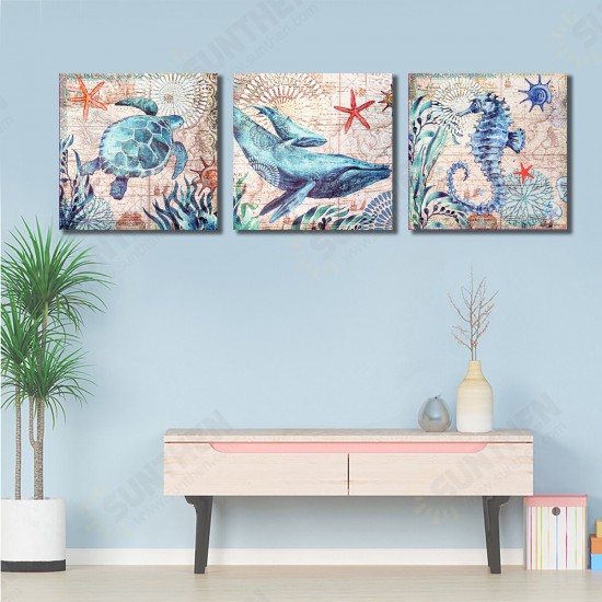 3 Pcs Wall Decorative Oil Paintings Ocean Animal Canvas Print Art Decor Pictures Frameless Wall Hanging Decorations for Home Office 3 Pcs Wall Decorative Oil Paintings Ocean Animal Canvas Print Art Decor Pictures Frameless Wall Hanging Decorations for Home Office