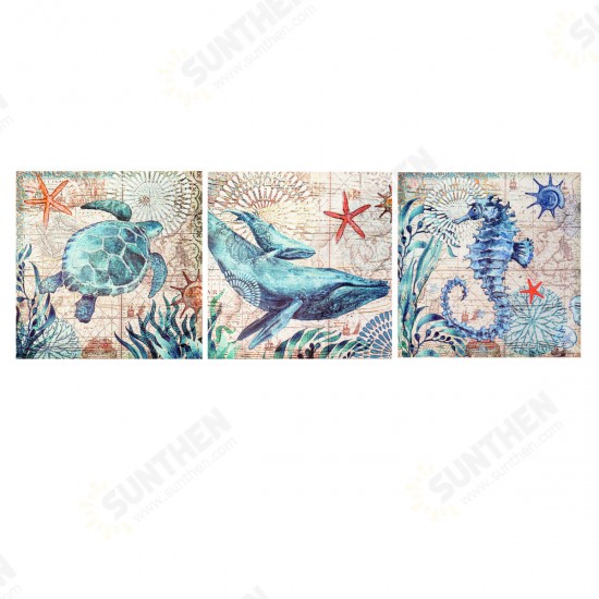 3 Pcs Wall Decorative Oil Paintings Ocean Animal Canvas Print Art Decor Pictures Frameless Wall Hanging Decorations for Home Office 3 Pcs Wall Decorative Oil Paintings Ocean Animal Canvas Print Art Decor Pictures Frameless Wall Hanging Decorations for Home Office