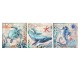 3 Pcs Wall Decorative Oil Paintings Ocean Animal Canvas Print Art Decor Pictures Frameless Wall Hanging Decorations for Home Office