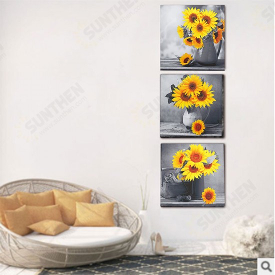 30*30*3 cm Sunflower Wall Art Painting Living Room Bedroom Hanging Canvas Pictures Office Mural Decoration Supplies