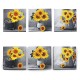 30*30*3 cm Sunflower Wall Art Painting Living Room Bedroom Hanging Canvas Pictures Office Mural Decoration Supplies