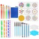 35 PCS Mandala Dotting Tools Stencil Ball Stylus Brushes Paint Tray for Painting Rocks Coloring Drawing and Drafting