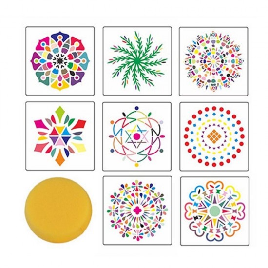35 PCS Mandala Dotting Tools Stencil Ball Stylus Brushes Paint Tray for Painting Rocks Coloring Drawing and Drafting