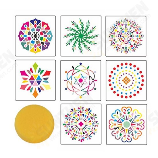 35 PCS Mandala Dotting Tools Stencil Ball Stylus Brushes Paint Tray for Painting Rocks Coloring Drawing and Drafting