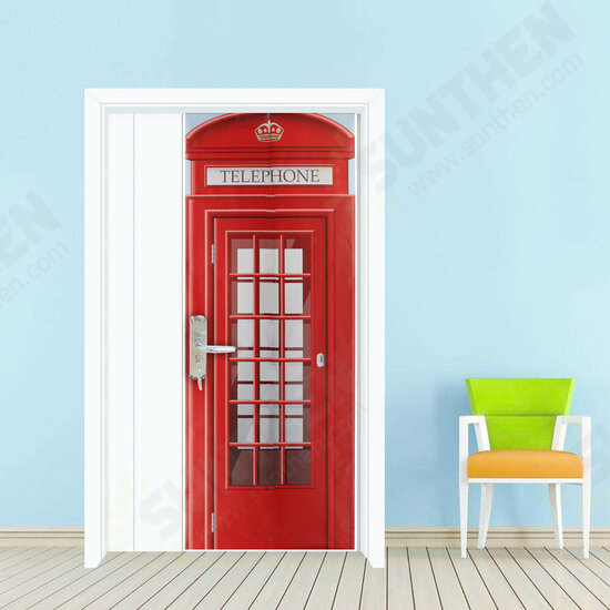 3D Door Wall Fridge Sticker Decals Self Adhesive Mural Scenery Fabric Home Decor 200*77cm