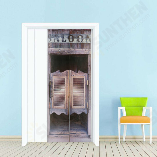 3D Door Wall Fridge Sticker Decals Self Adhesive Mural Scenery Fabric Home Decor 200*77cm