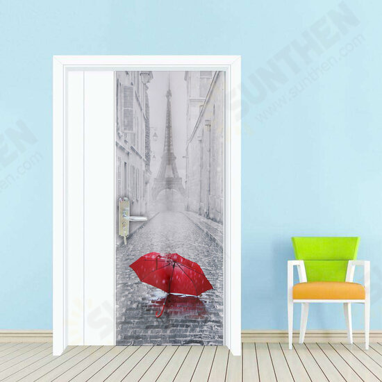 3D Door Wall Fridge Sticker Decals Self Adhesive Mural Scenery Fabric Home Decor 200*77cm