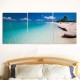 3Pcs Canvas Print Paintings Beach Seaside Wall Decorative Print Art Pictures Frameless Wall Hanging Decorations for Home Office