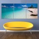 3Pcs Canvas Print Paintings Beach Seaside Wall Decorative Print Art Pictures Frameless Wall Hanging Decorations for Home Office