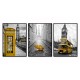 3Pcs City Scenery Canvas Paintings Wall Decorative Print Art Pictures Unframed Wall Hanging Home Office Decorations