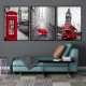 3Pcs City Scenery Canvas Paintings Wall Decorative Print Art Pictures Unframed Wall Hanging Home Office Decorations