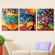 3Pcs Colorful Tree HD Canvas Print Paintings Wall Decorative Print Art Pictures Framed/Frameless Wall Hanging Decorations for Home Office