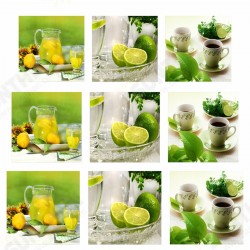 3Pcs Fruit Canvas Print Paintings Wall Decorative Print Art Pictures Frameless Wall Hanging Decorations for Home Office